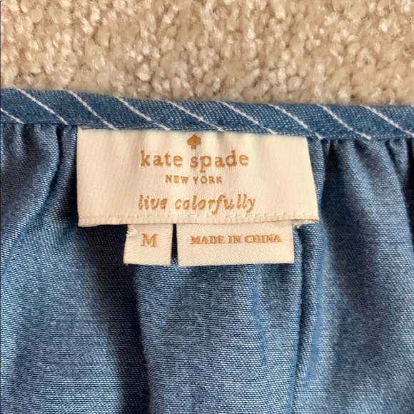 Kate Spade Blue Ruffled Blouse - Picture 2 of 4